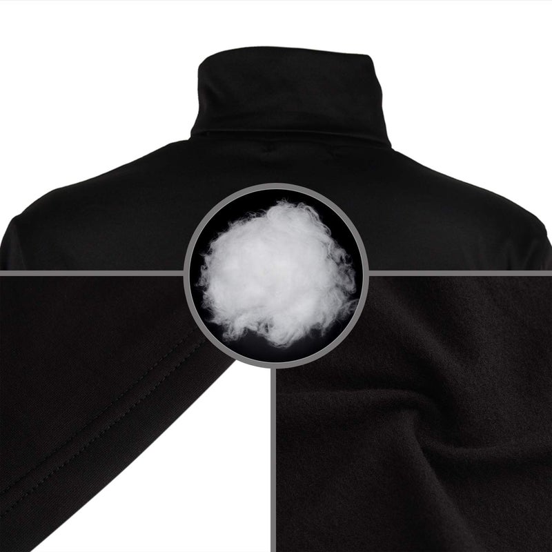TUPARKA Mens Turtleneck Soft Long Sleeve Top Ski Golf Thermal T-Shirt Jumper Large Size Black (L) - Image 3